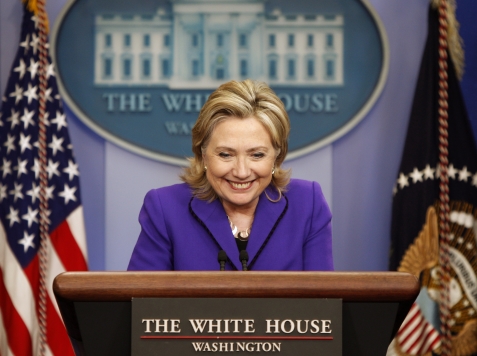 HillaryPodiumWhiteHouseAP