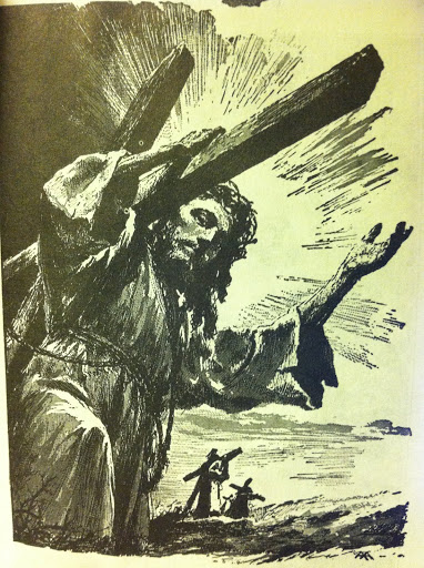 jesuscarrieshiscross